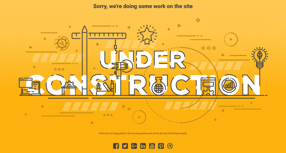 website maintenance mode