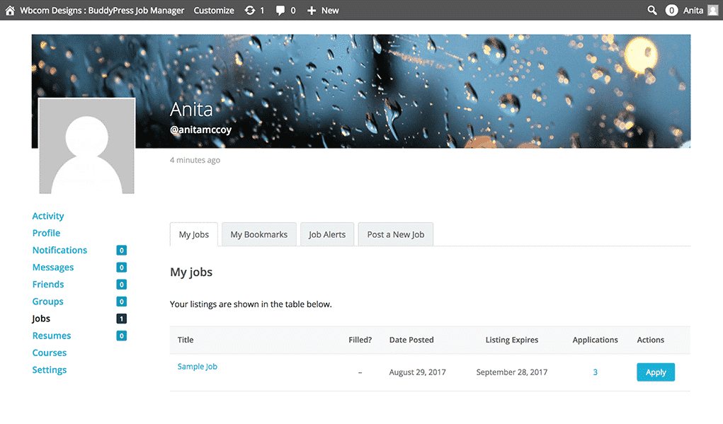 BP Job Manager Profile