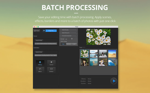 apply photo effects on all images