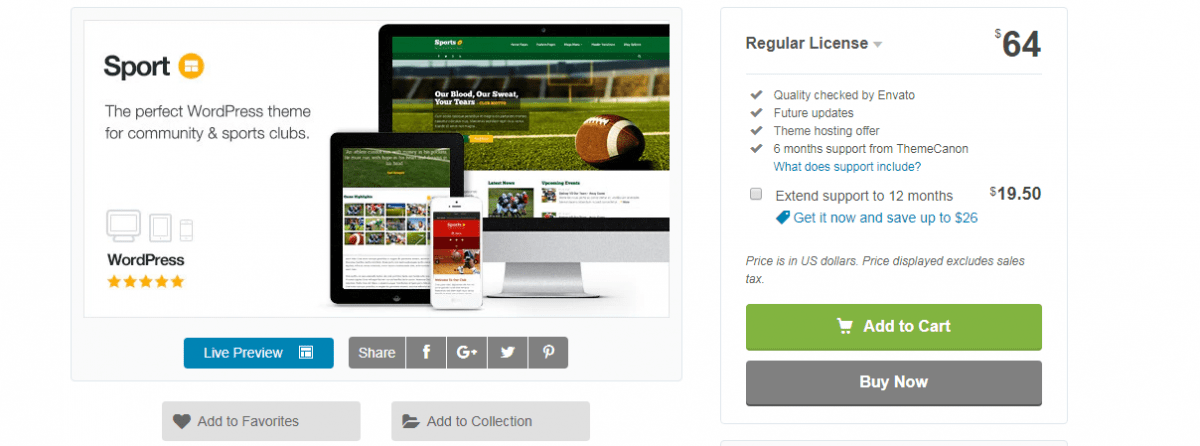 WordPress Sports Theme