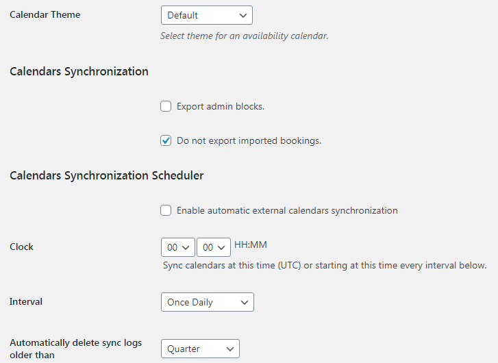 Choose calendar themes Choose calendar themes