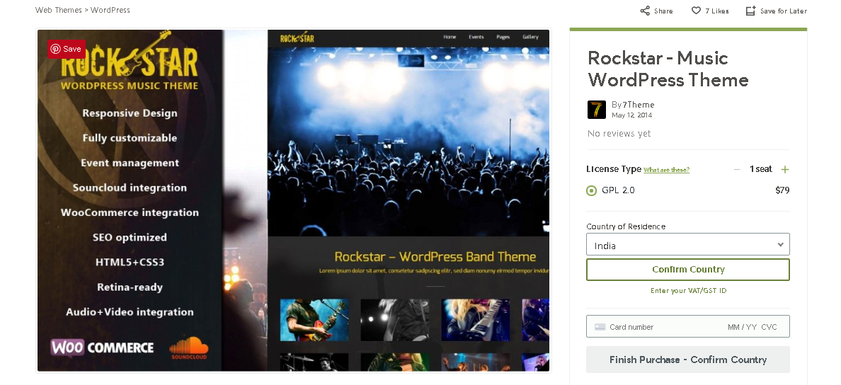 Best Music WordPress Themes rockstar