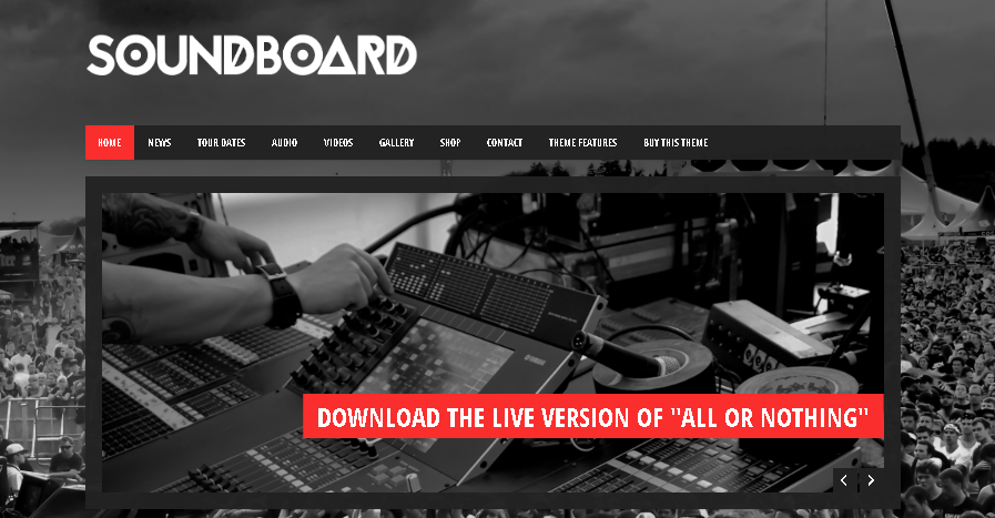 Best Music WordPress Themes Soundboard: Music WordPress Themes