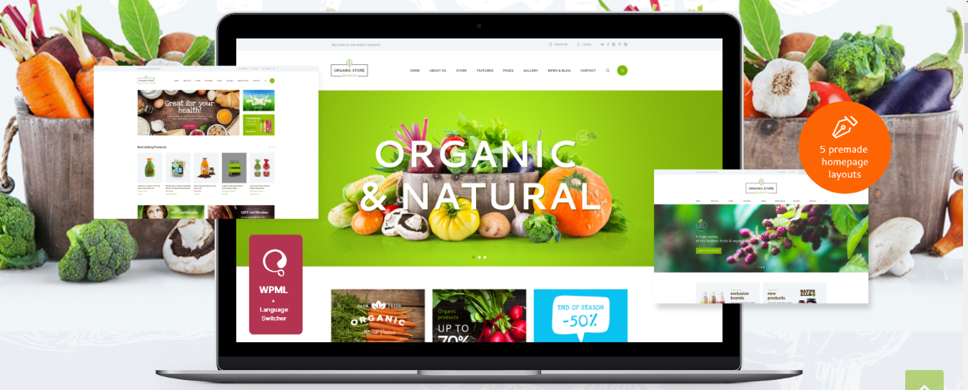 Agriculture WordPress Themes organic store
