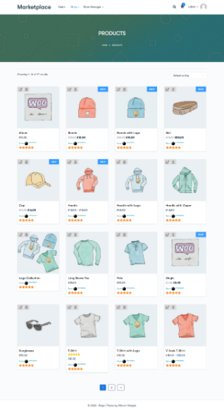 Shop Page Layout- marketplace plugin
