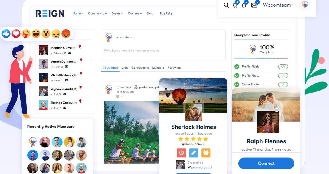 Reign BuddyPress Theme