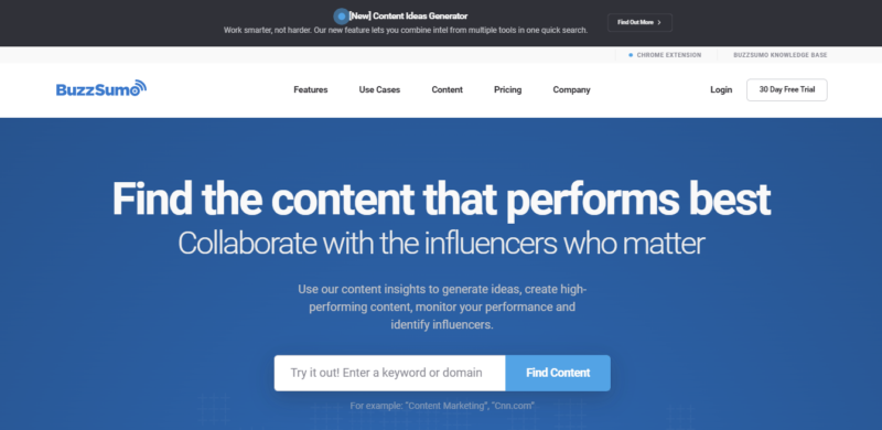 BuzzSumo-Public Relations Tools