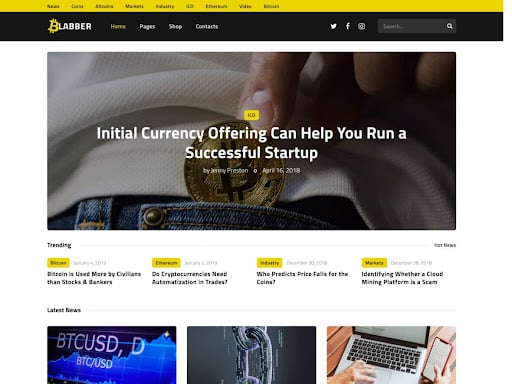 WordPress Cryptocurrency Themes