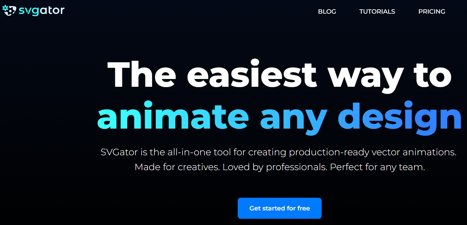 SVGator- 2D Animation Software