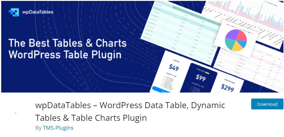 WP Data Tables- WordPress Table Plugins