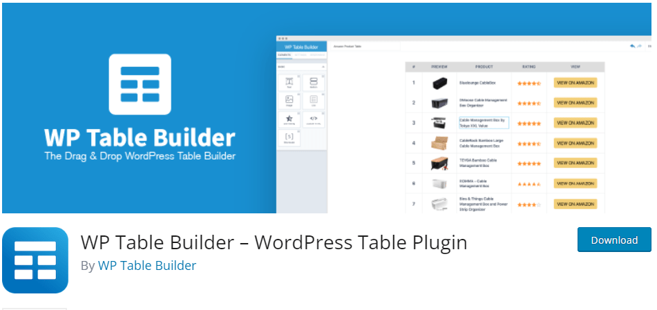 WP Table Builder