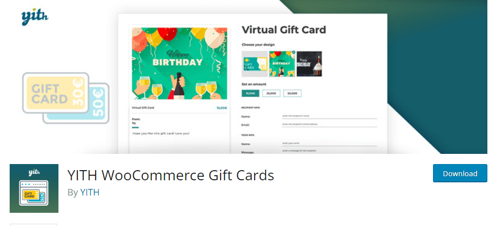 YITH WooCommerce Gift Cards