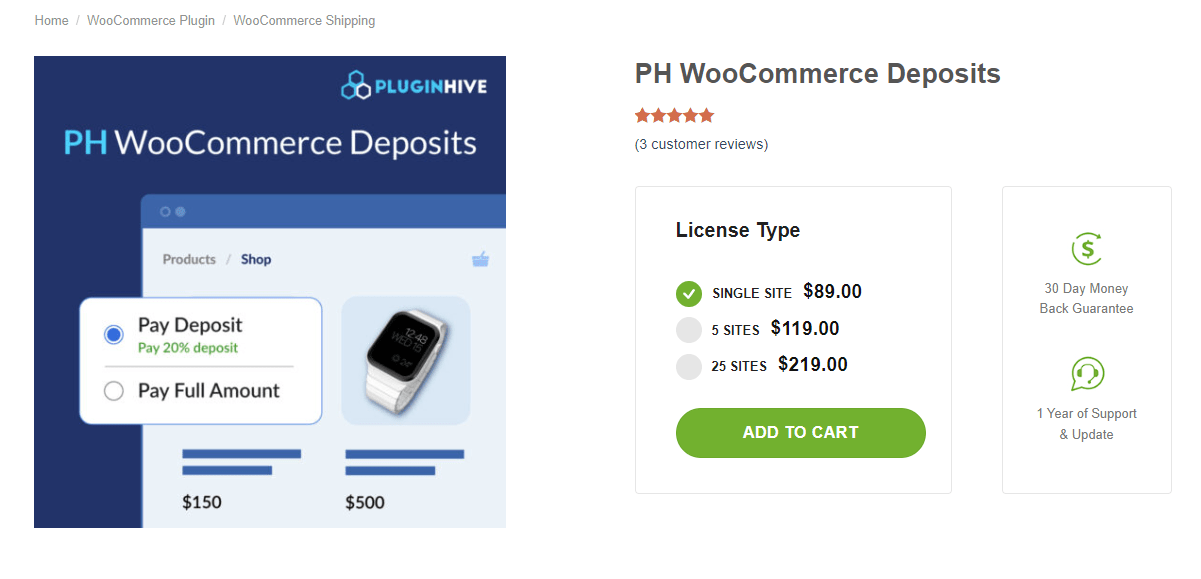 PH WooCommerce Deposits