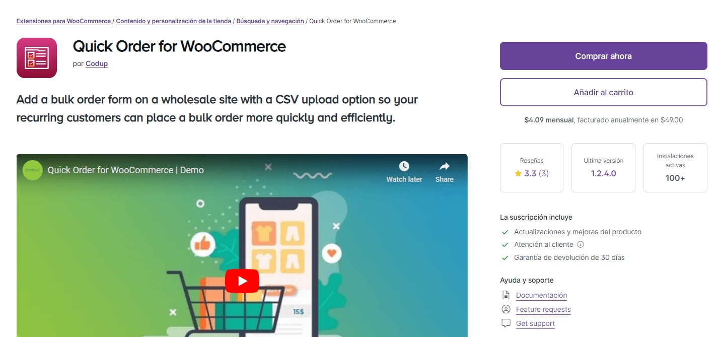 Quick Order for WooCommerce