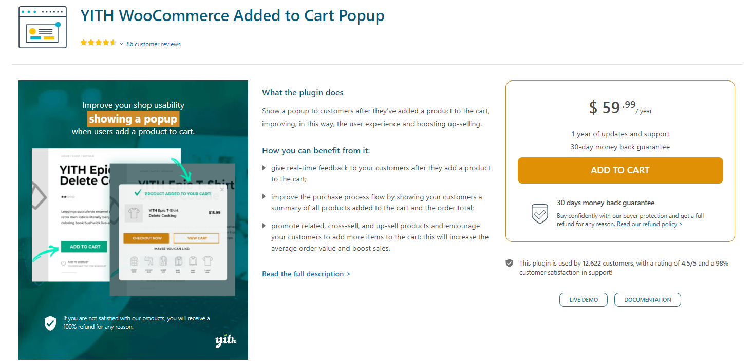 YITH WooCommerce Added to Cart Popup