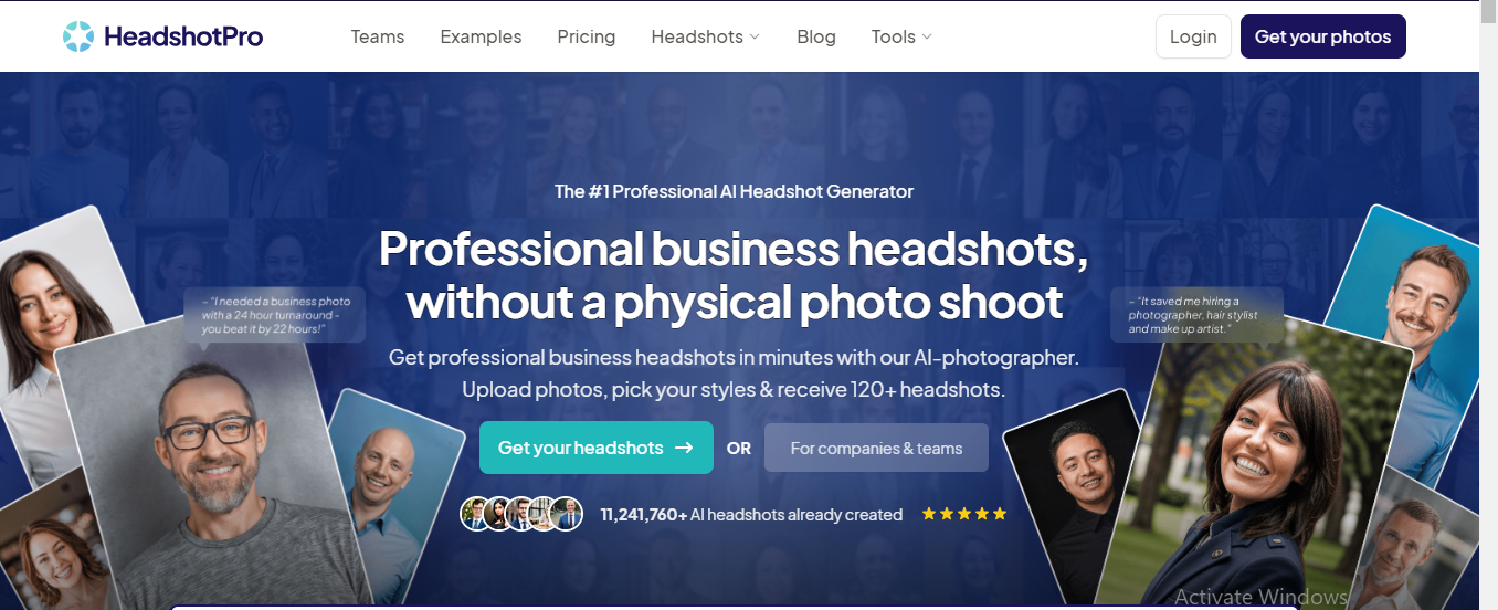AI headshot generator