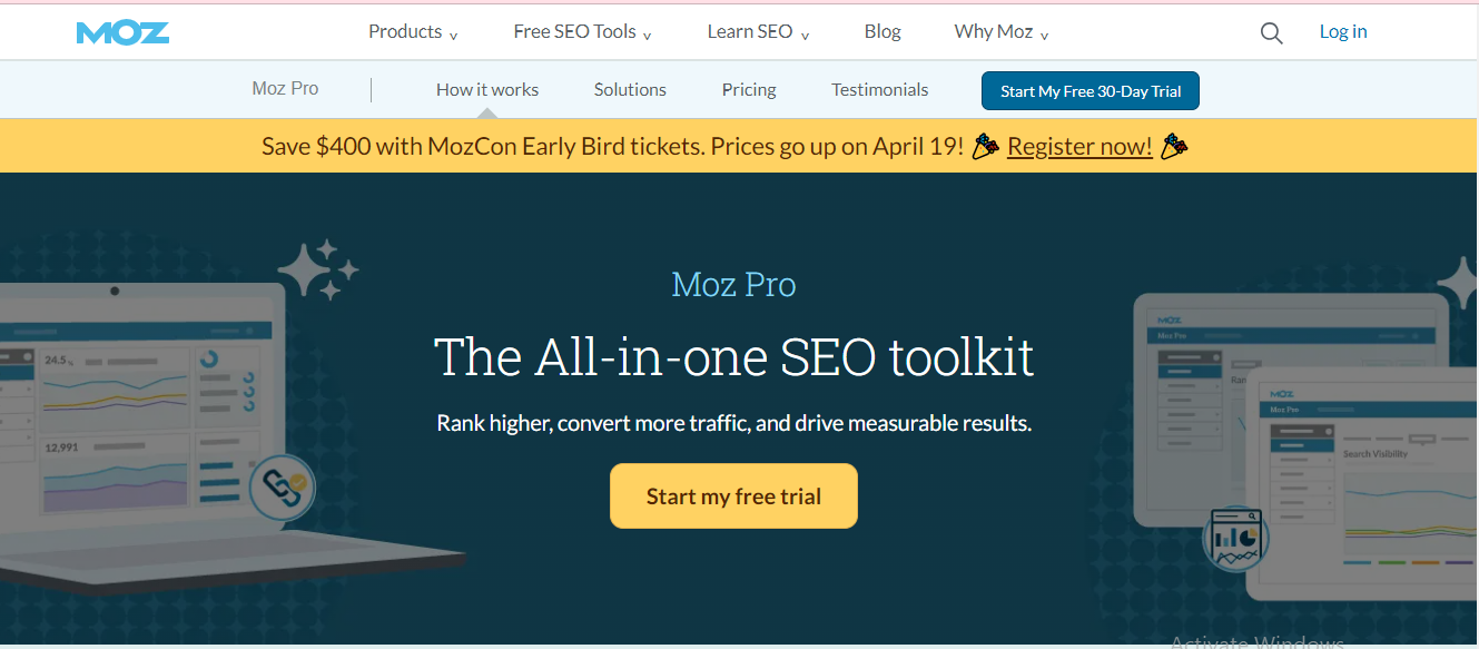 Moz Pro- Best affordable seo tools