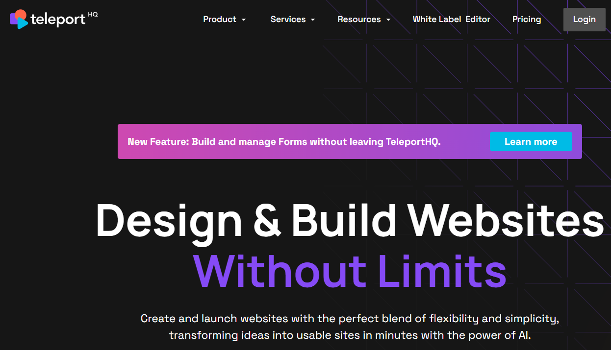 TeleportHQ- AI tools for generating CS