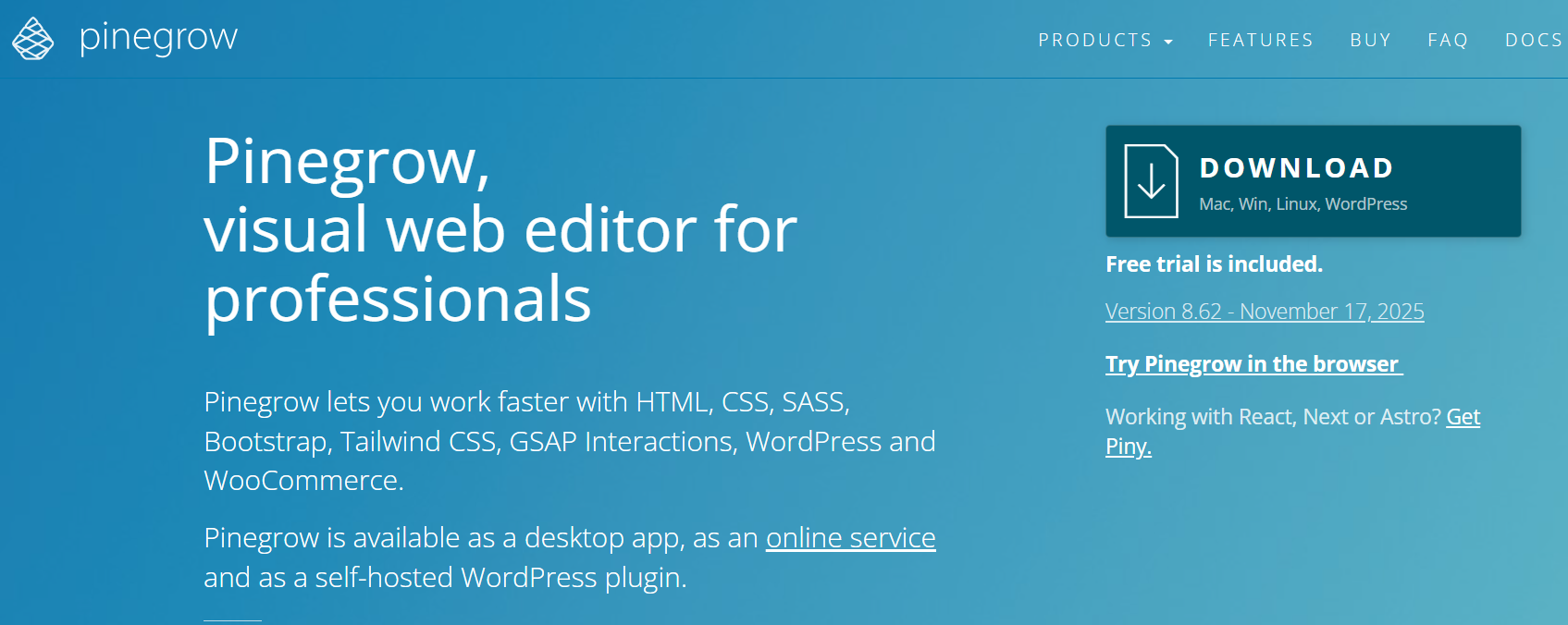 Pinegrow- AI tools for generating CS