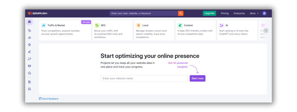 How to create your first SEO Project