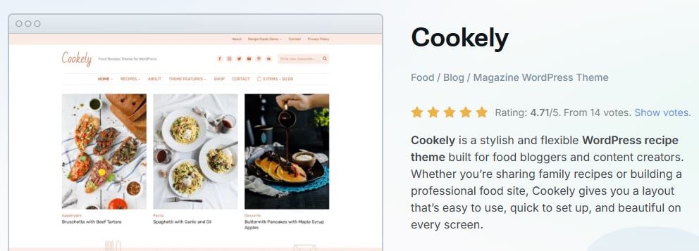 WordPress Theme for Food Blogs