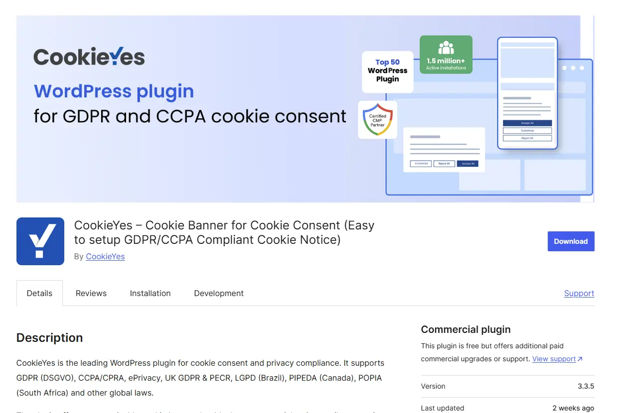 CookieYes – Popular and Trusted