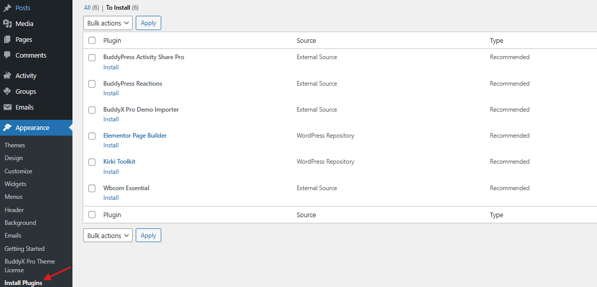 Install Required Plugins