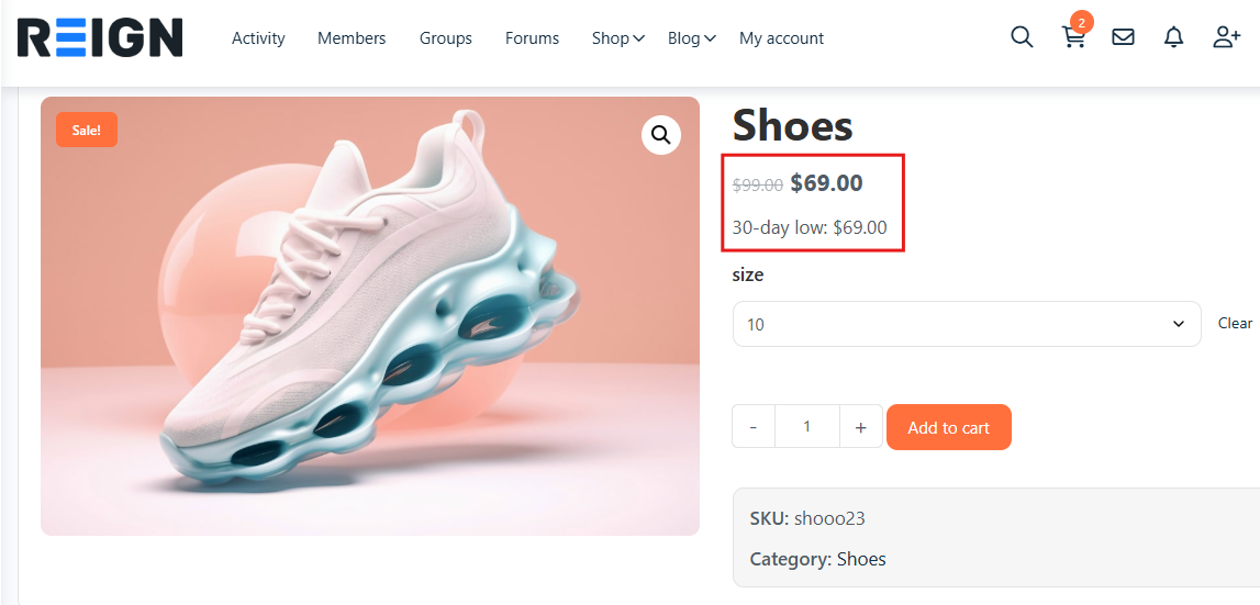 Show Price History in WooCommerce