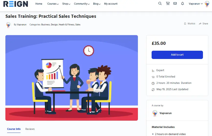 Single Course TutorLMS