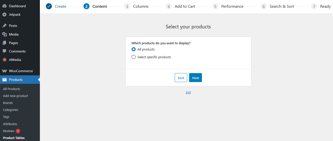 Add a Product Table to WooCommerce