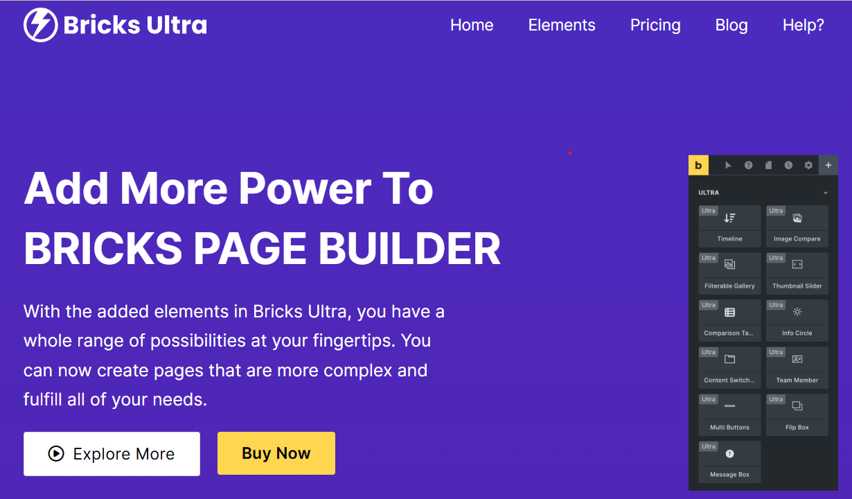 Bricks Ultra- Bricks Builder Add-Ons
