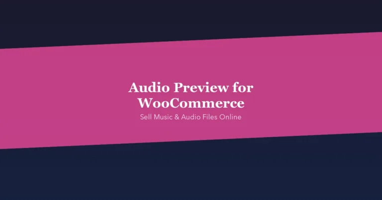 Audio Preview for WooCommerce plugin to sell music and audio files online