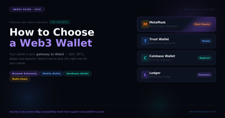 How to Choose a Web3 Wallet