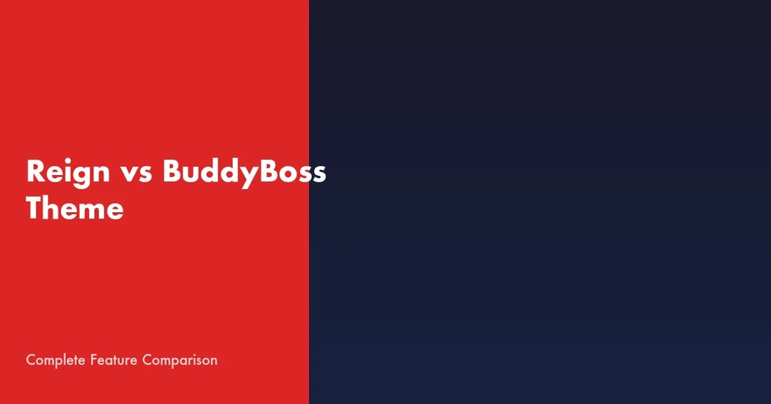 Reign Theme vs BuddyBoss Theme: Complete Feature Comparison 2026