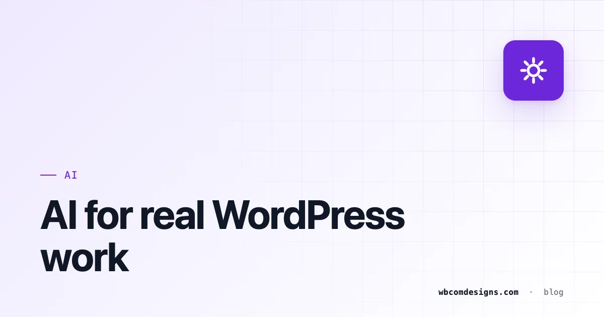 WordPress Experts by Wbcom Designs - galaxy background with handwriting text