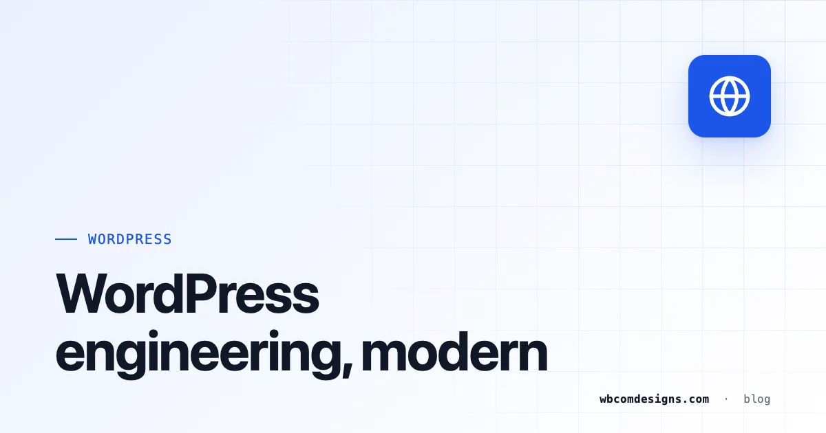WordPress Experts by Wbcom Designs - galaxy background with handwriting text