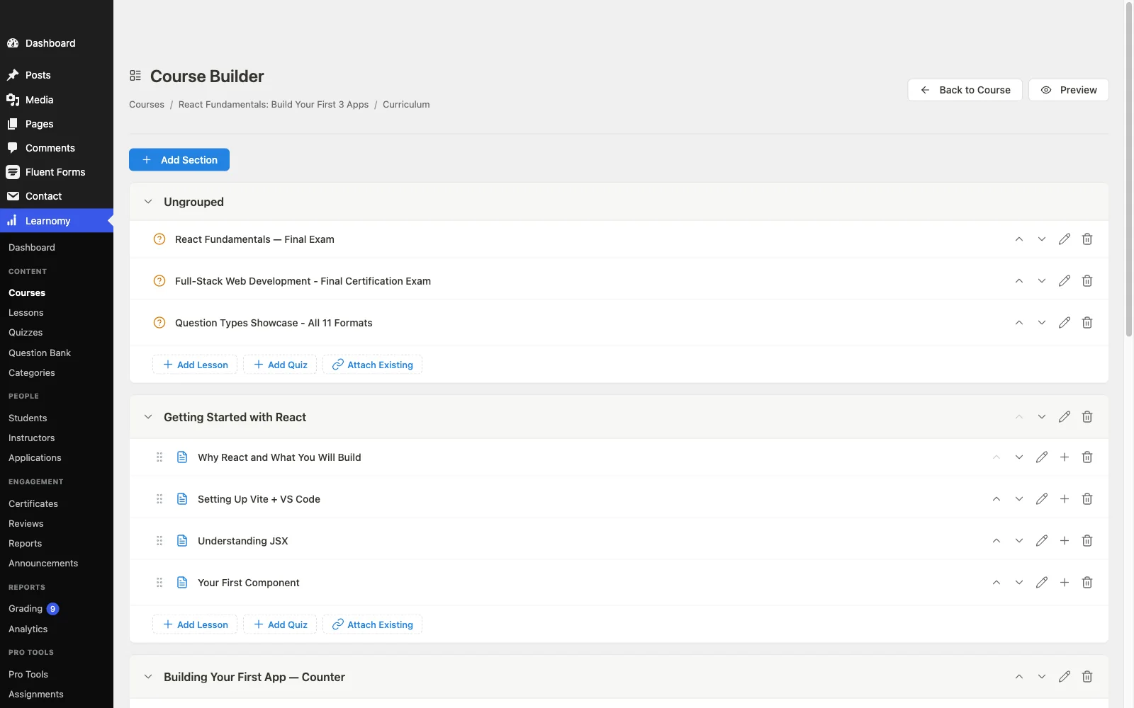 Learnomy course builder