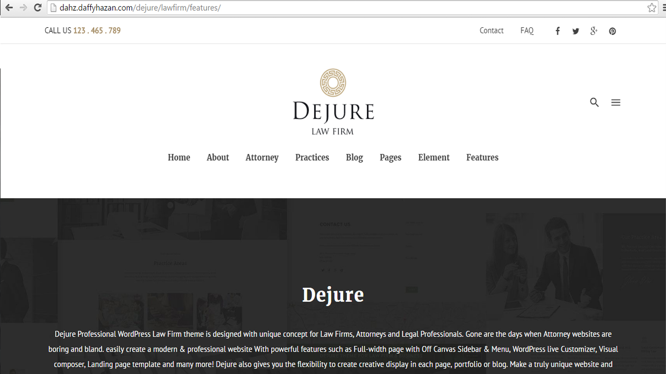 Dejure - WordPress Legal Firm Theme