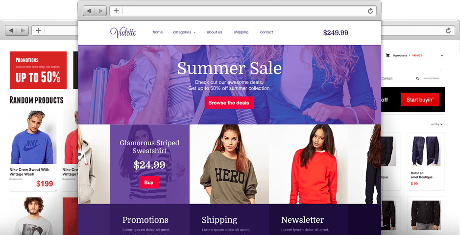 eCommerce landing pages