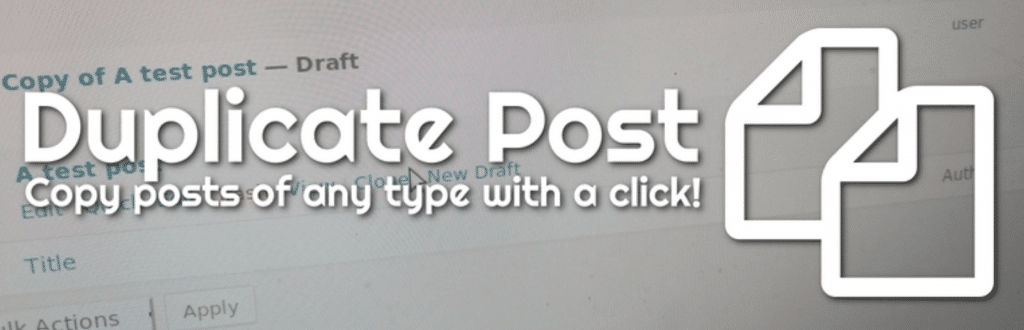 Duplicate Post WordPress plugin