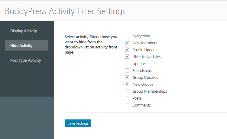 BuddyPress Activity Filter Plugin BuddyPress Activity Filter Plugin