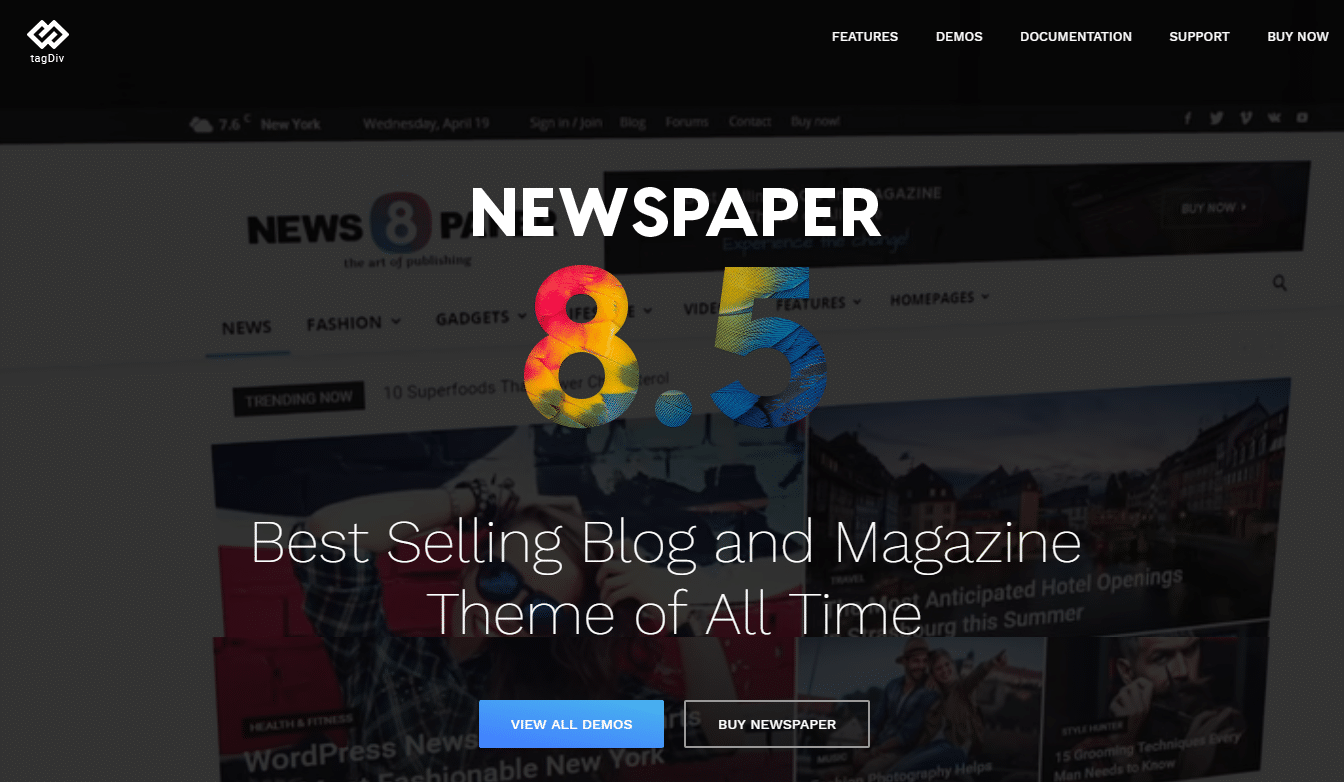Newspaper The Best News Magazine WordPress Theme by tagDiv