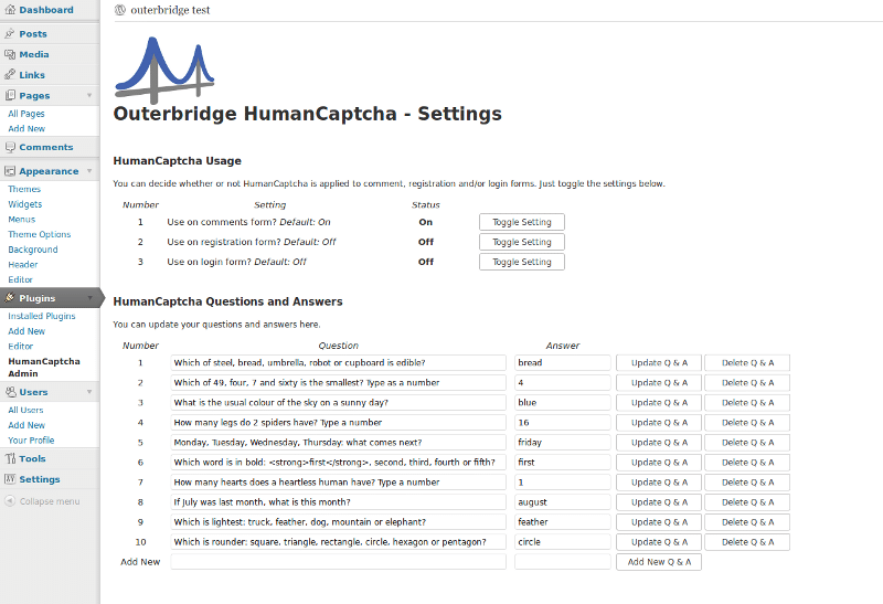 human captcha plugin human captcha plugin