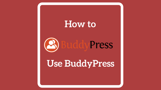 Hoe to use BuddyPress