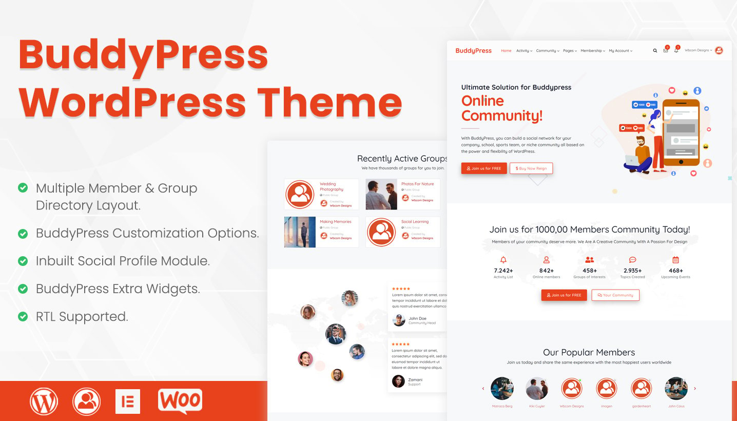 wordpress buddypress theme