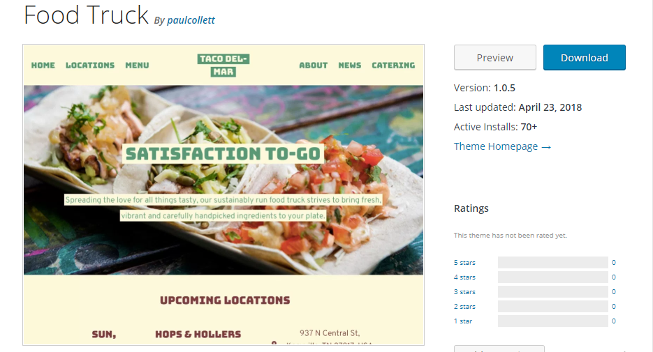WordPress Food Themes
