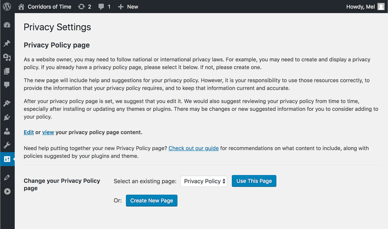 WordPress GDPR Privacy