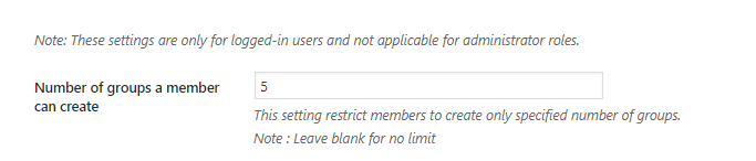 No of BuddyPress Groups limit,Private Community No of BuddyPress Groups limit