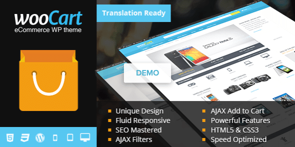 widely used WooCommerce Themes WordPress WooCart Premium eCommerce WordPress Theme