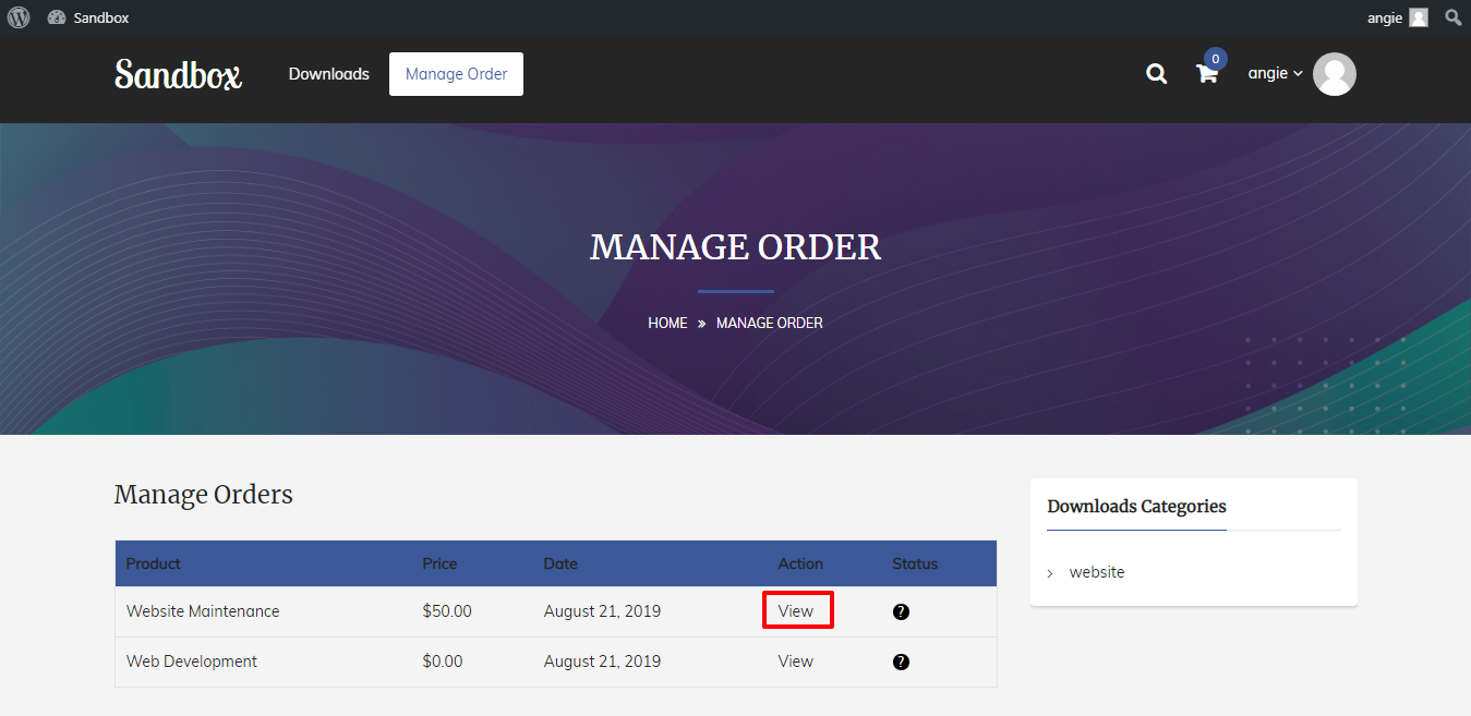 vendor and customer can manage their orders